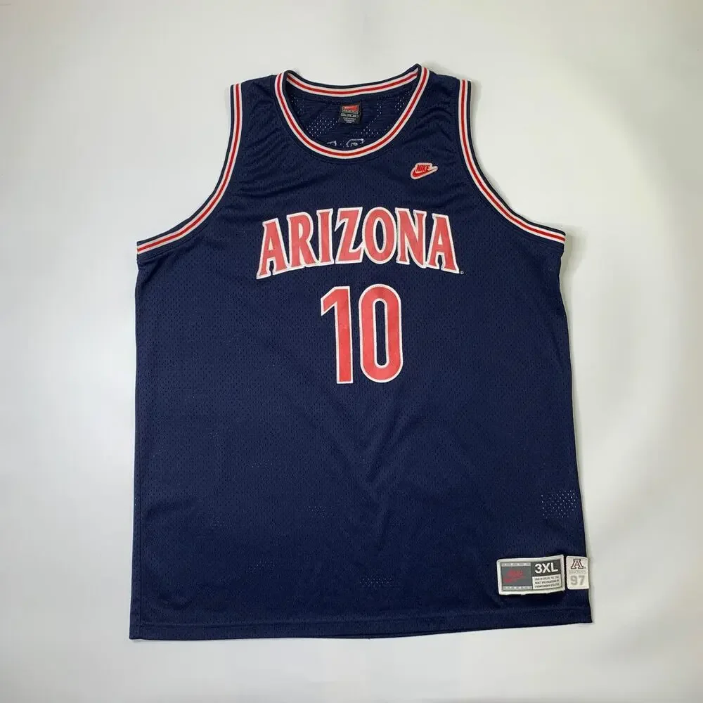 Vintage Arizona Wildcats Jersey Mens 3XL Mike Bibby #10 Basketball Nike 90s